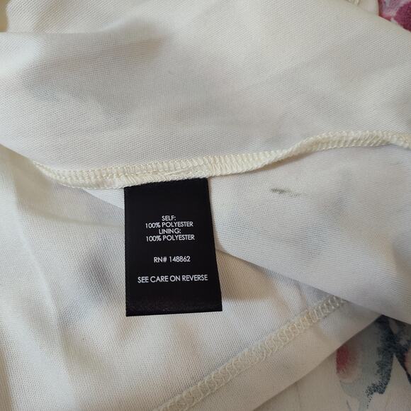 Torrid Dress Womens 5 White Floral Sleeveless Chiffon Lined Pockets Plus Size - Picture 12 of 17